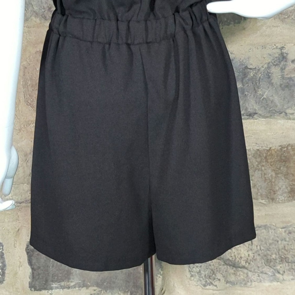 Zara Basic Black Romper Cold Shoulder Woman's Siz… - image 8